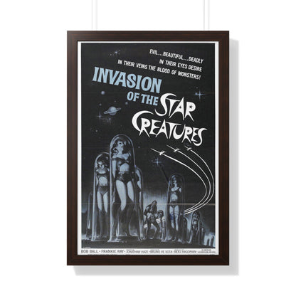 INVASION OF THE STAR CREATURES 1962 - Framed Movie Poster-20" x 30"-The Sticker Space