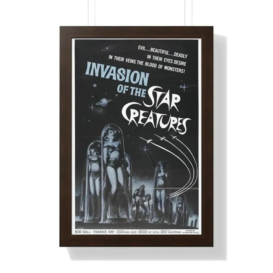INVASION OF THE STAR CREATURES 1962 - Framed Movie Poster - The Sticker Space