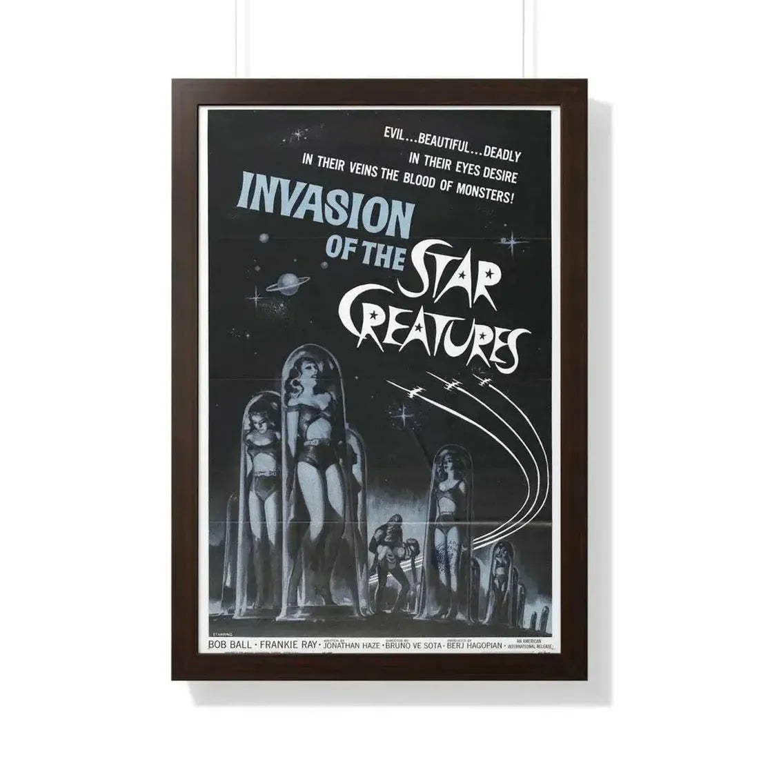 INVASION OF THE STAR CREATURES 1962 - Framed Movie Poster - The Sticker Space