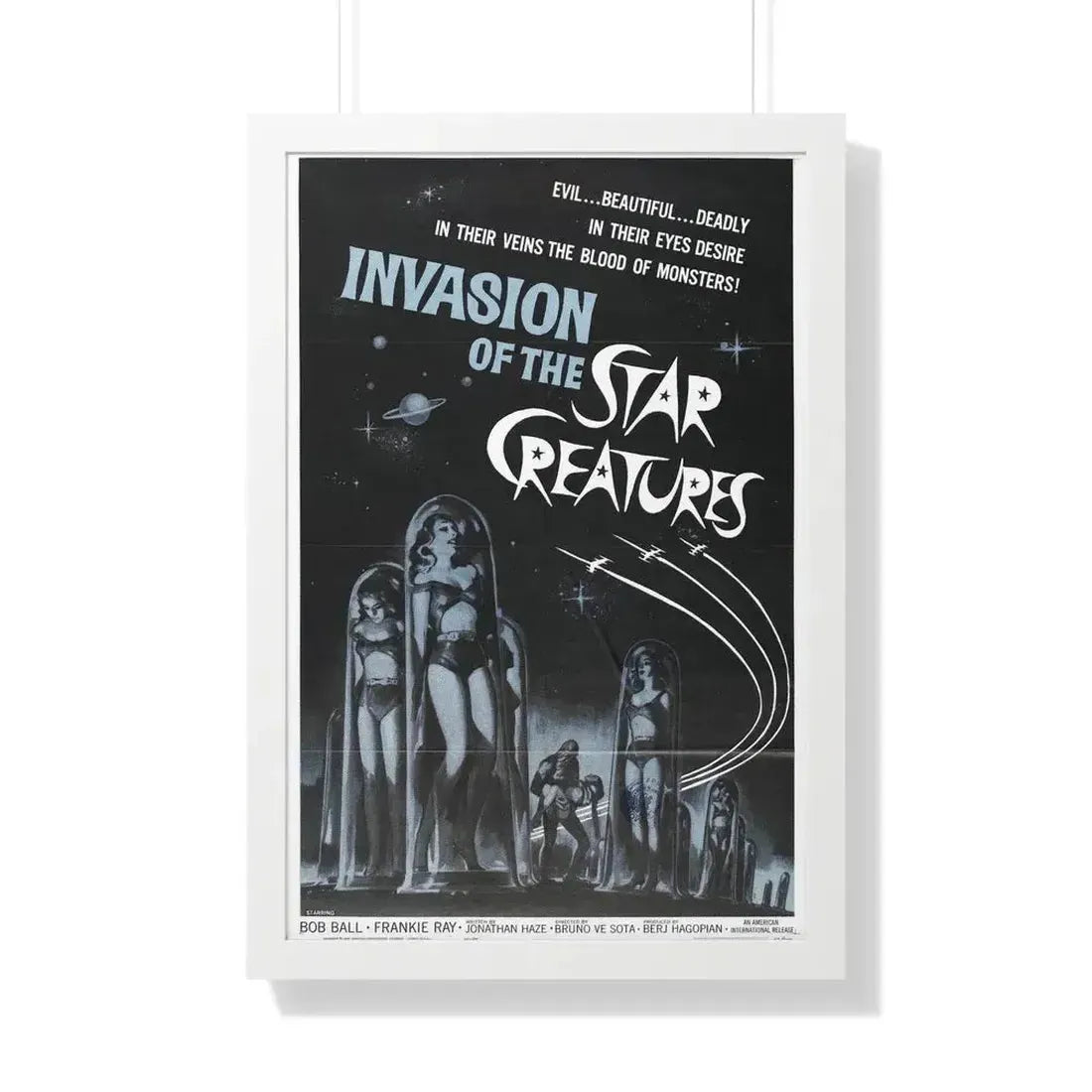 INVASION OF THE STAR CREATURES 1962 - Framed Movie Poster - The Sticker Space