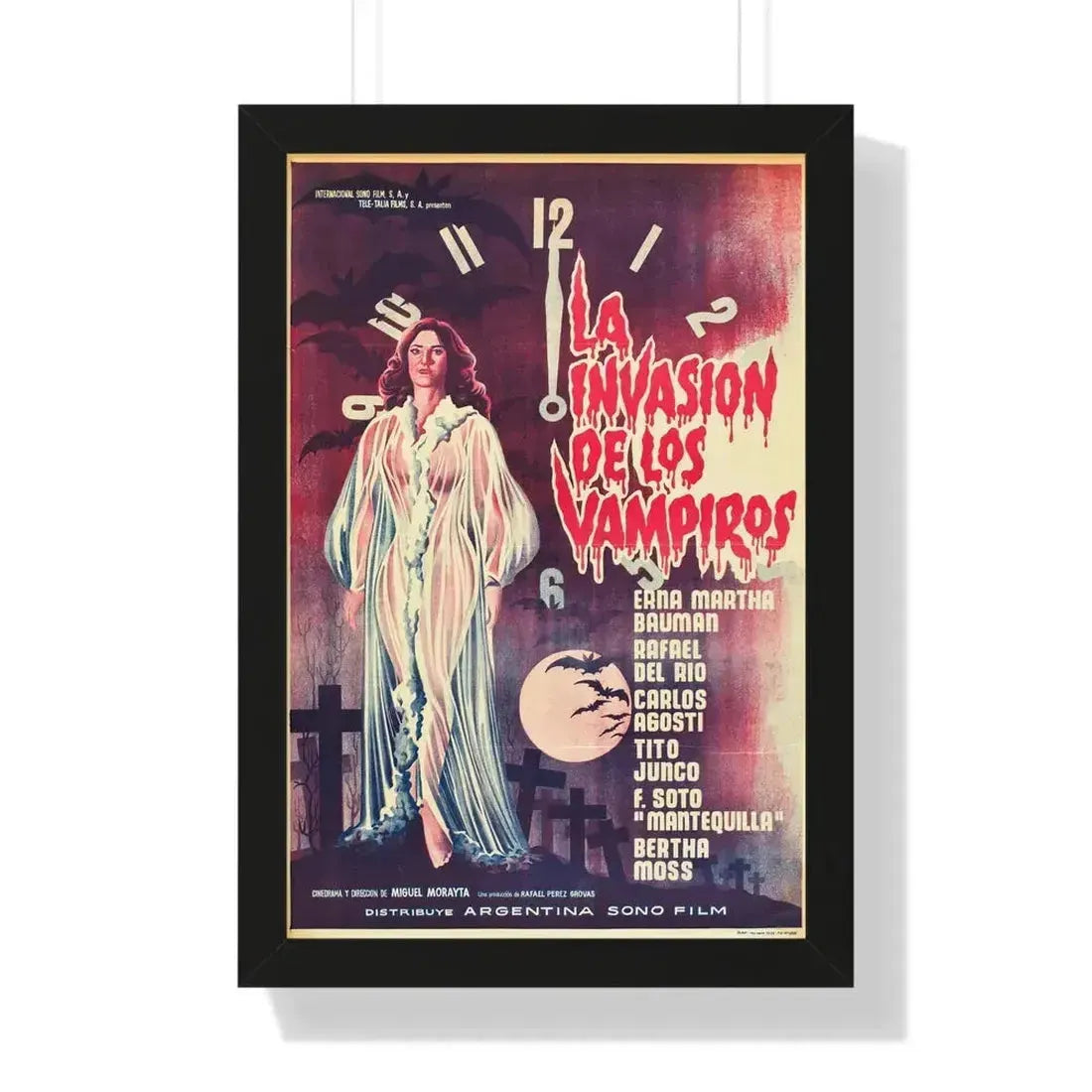 INVASION OF THE VAMPIRES 1963 - Framed Movie Poster 16″ x 24″ Black - The Sticker Space