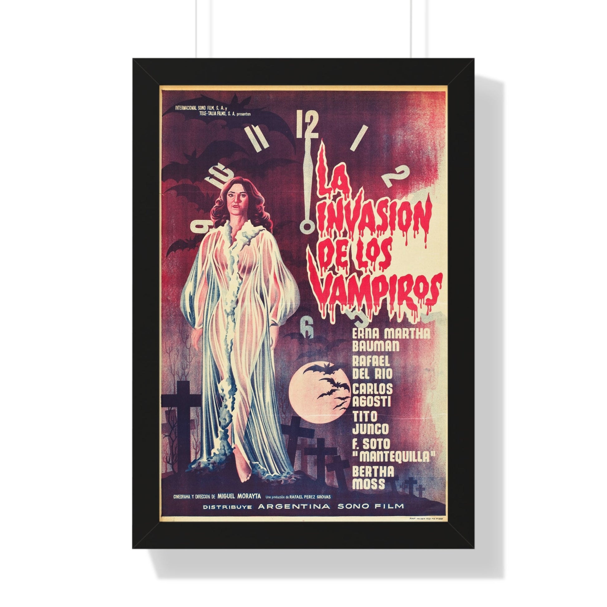 INVASION OF THE VAMPIRES 1963 - Framed Movie Poster-16″ x 24″-The Sticker Space