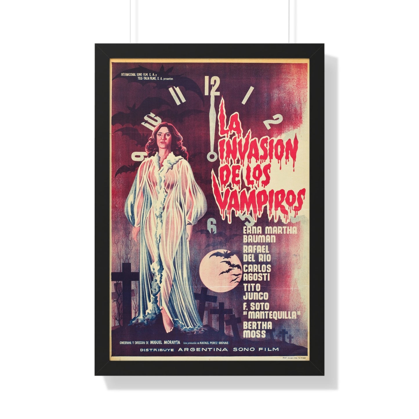 INVASION OF THE VAMPIRES 1963 - Framed Movie Poster-20" x 30"-The Sticker Space