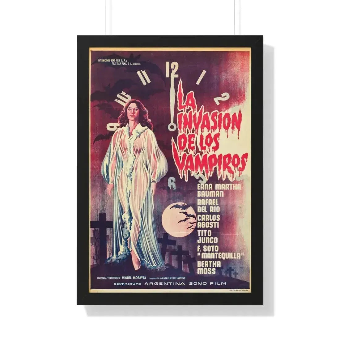 INVASION OF THE VAMPIRES 1963 - Framed Movie Poster 20" x 30" Black - The Sticker Space