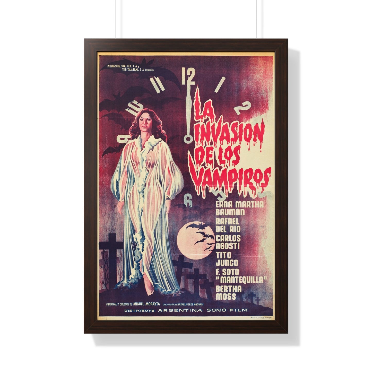 INVASION OF THE VAMPIRES 1963 - Framed Movie Poster-20" x 30"-The Sticker Space