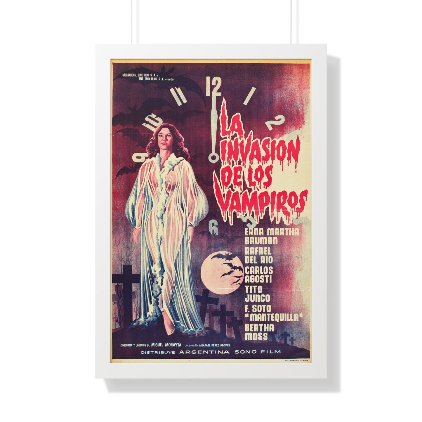 INVASION OF THE VAMPIRES 1963 - Framed Movie Poster-20" x 30"-The Sticker Space