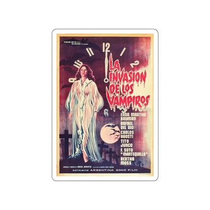 INVASION OF THE VAMPIRES 1963 Movie Poster STICKER Vinyl Die-Cut Decal 5 Inch - The Sticker Space