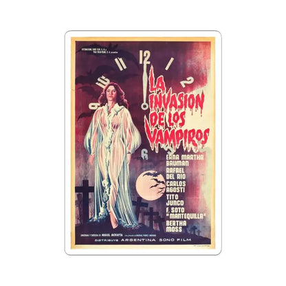 INVASION OF THE VAMPIRES 1963 Movie Poster - STICKER Vinyl Kiss-Cut Decal 3 Inch White - The Sticker Space