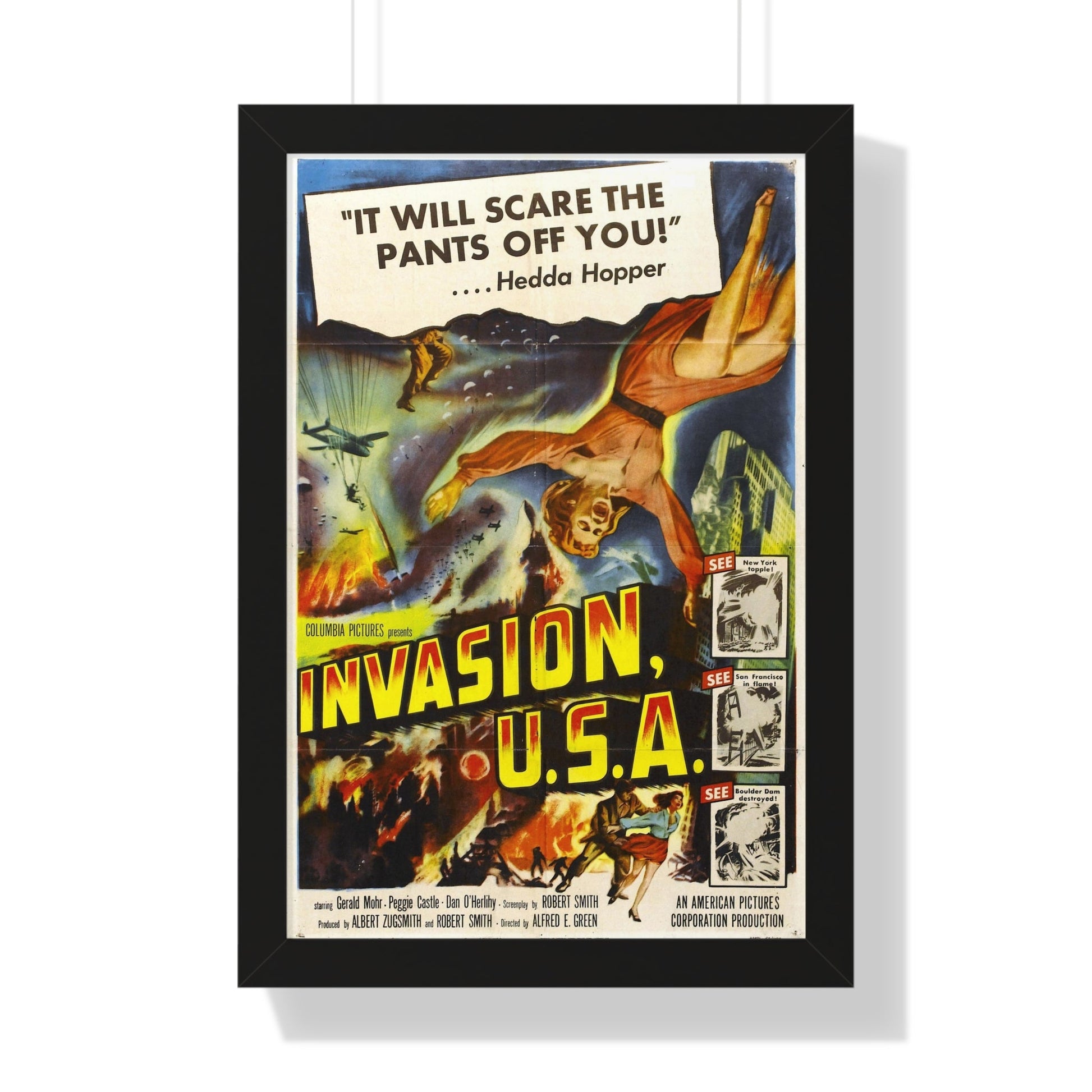 INVASION U.S.A 1952 - Framed Movie Poster-16″ x 24″-The Sticker Space