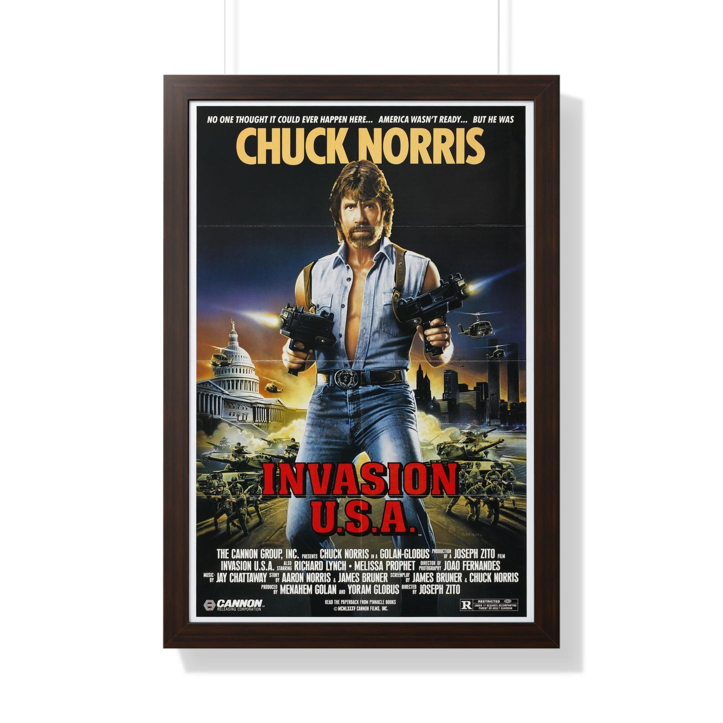 INVASION U.S.A 1985 - Framed Movie Poster-20" x 30"-The Sticker Space