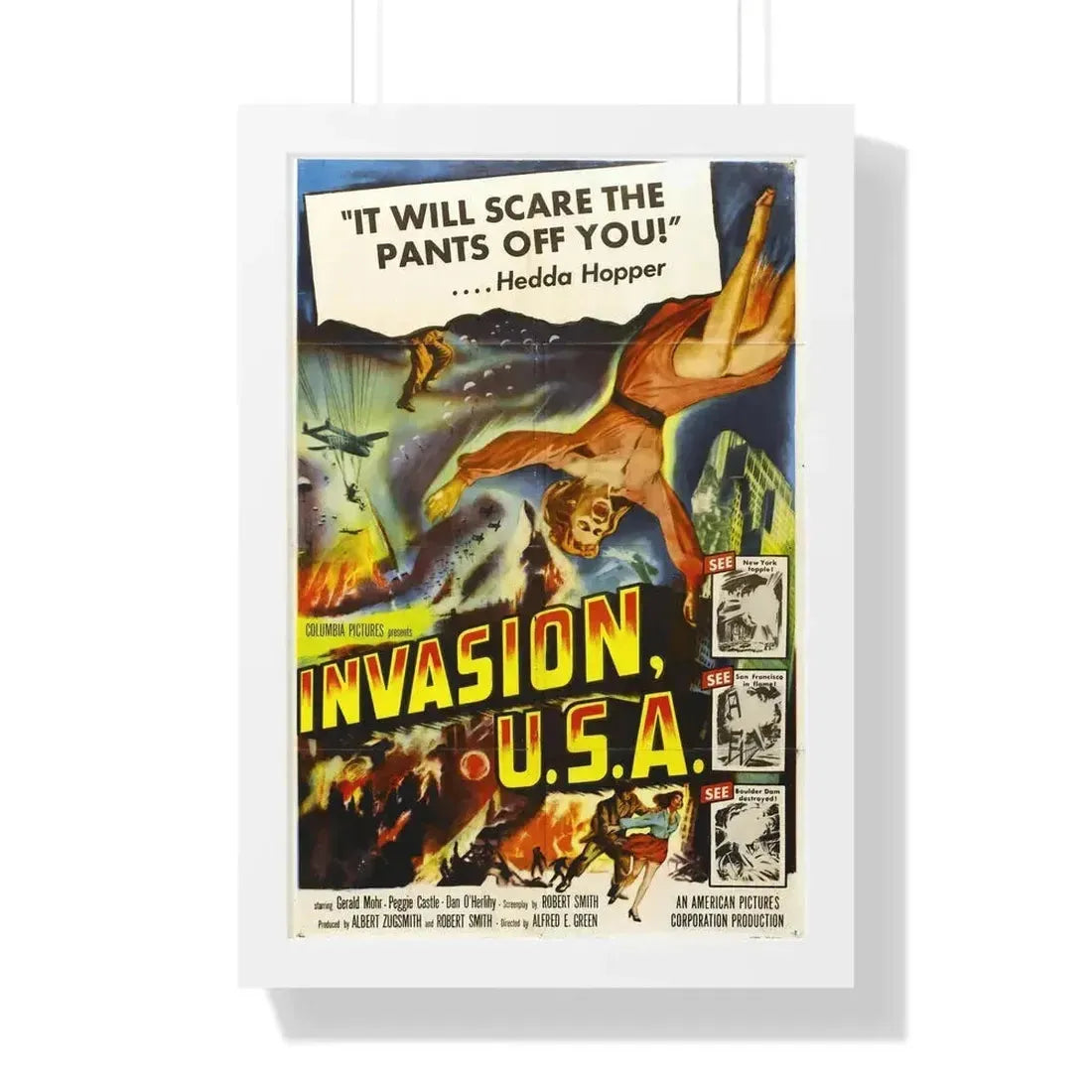 INVASION U.S.A 1952 - Framed Movie Poster - The Sticker Space