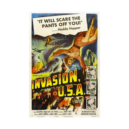 INVASION U.S.A 1952 - Paper Movie Poster - The Sticker Space