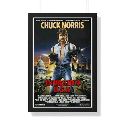 INVASION U.S.A 1985 - Framed Movie Poster 20" x 30" Black - The Sticker Space