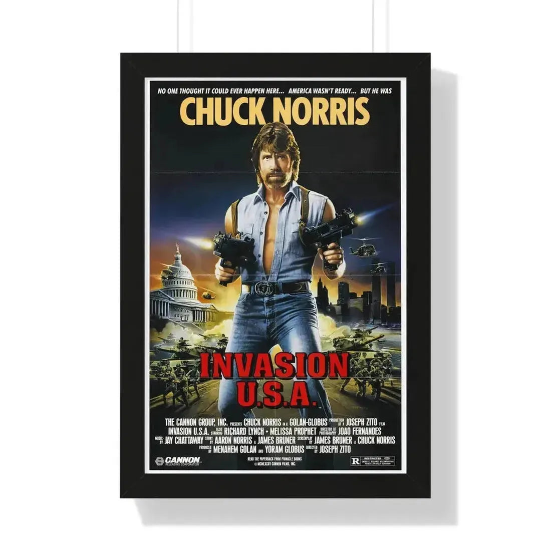 INVASION U.S.A 1985 - Framed Movie Poster - The Sticker Space
