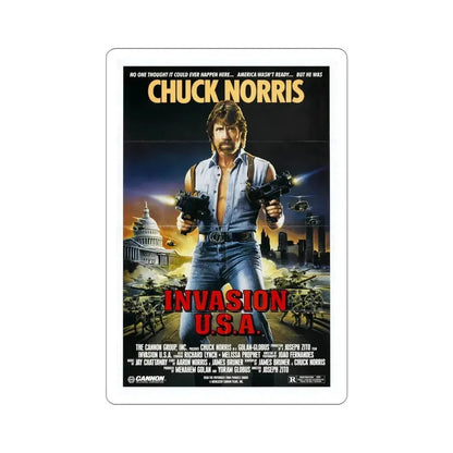 Invasion USA 1985 Movie Poster STICKER Vinyl Die-Cut Decal 4 Inch - The Sticker Space
