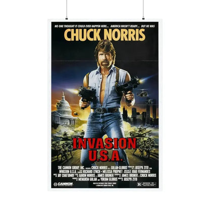 INVASION U.S.A 1985 - Paper Movie Poster - The Sticker Space