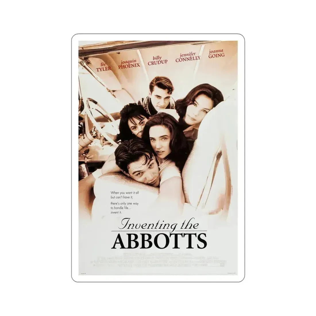 Inventing The Abbotts 1997 Movie Poster STICKER Vinyl Die-Cut Decal 6 Inch - The Sticker Space