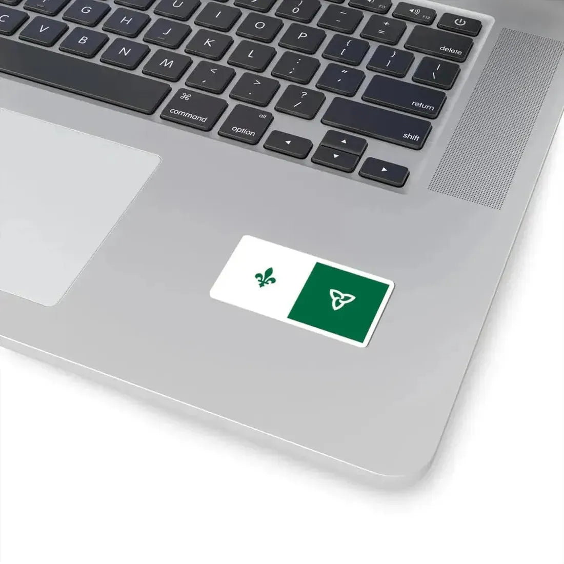 Inverted Franco-Ontarian flag (Canada) STICKER Vinyl Kiss-Cut Decal - The Sticker Space