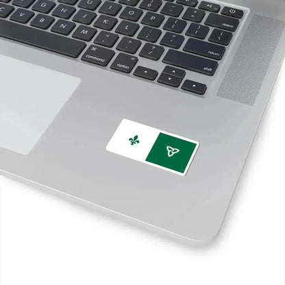 Inverted Franco-Ontarian flag (Canada) STICKER Vinyl Kiss-Cut Decal - The Sticker Space