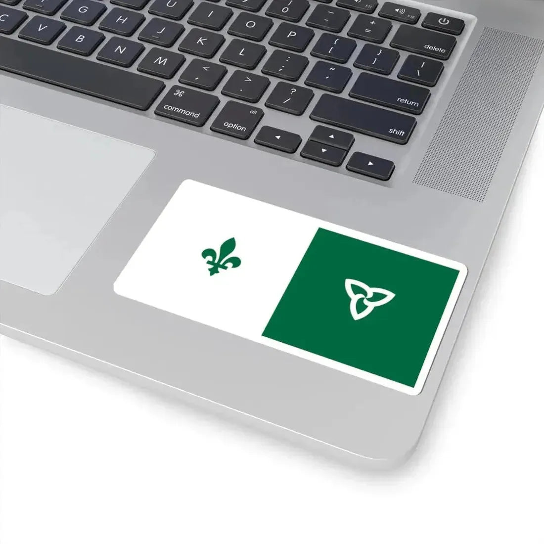 Inverted Franco-Ontarian flag (Canada) STICKER Vinyl Kiss-Cut Decal - The Sticker Space