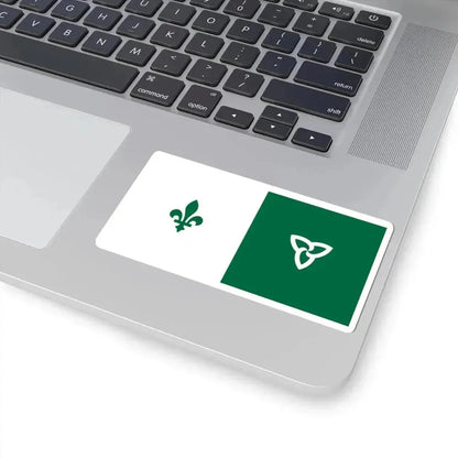 Inverted Franco-Ontarian flag (Canada) STICKER Vinyl Kiss-Cut Decal - The Sticker Space