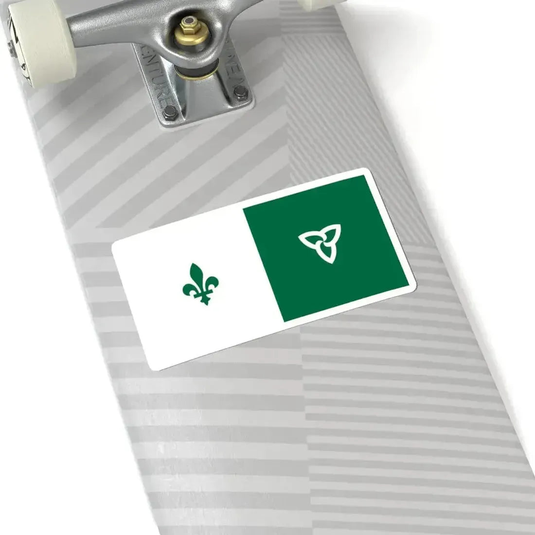 Inverted Franco-Ontarian flag (Canada) STICKER Vinyl Kiss-Cut Decal - The Sticker Space