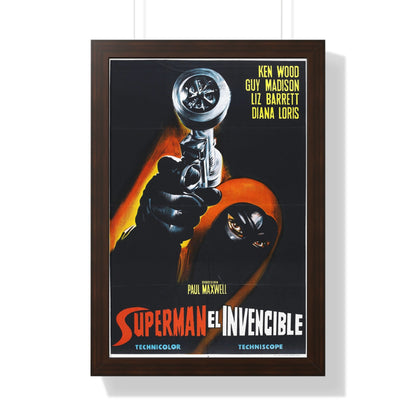 INVINCIBLE SUPERMAN (SUPERARGO) 1968 - Framed Movie Poster-16″ x 24″-The Sticker Space