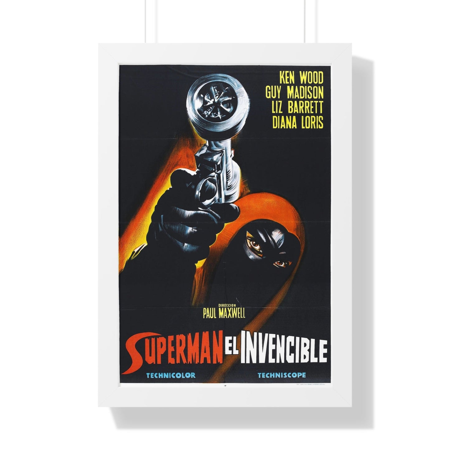 INVINCIBLE SUPERMAN (SUPERARGO) 1968 - Framed Movie Poster-16″ x 24″-The Sticker Space