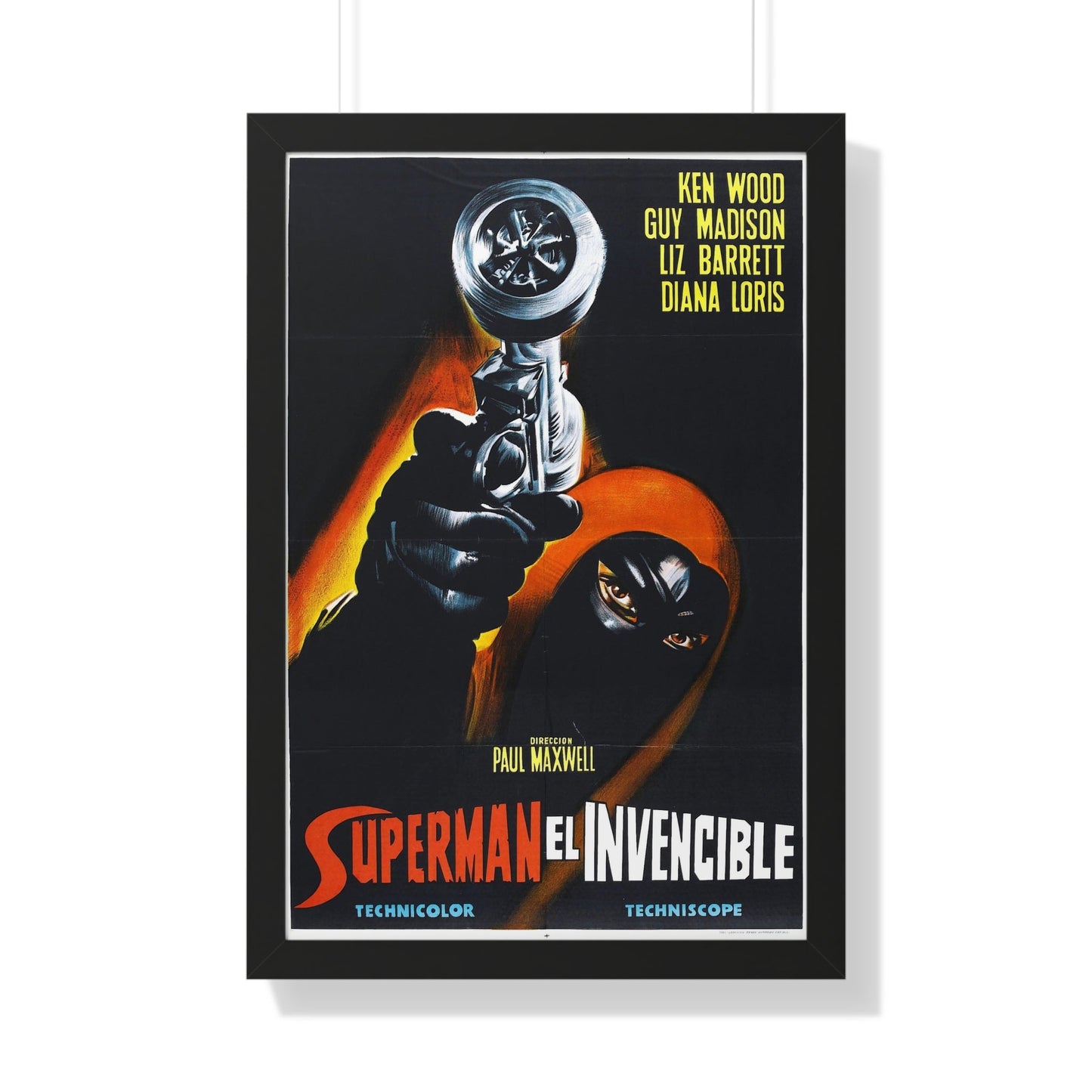 INVINCIBLE SUPERMAN (SUPERARGO) 1968 - Framed Movie Poster-20" x 30"-The Sticker Space