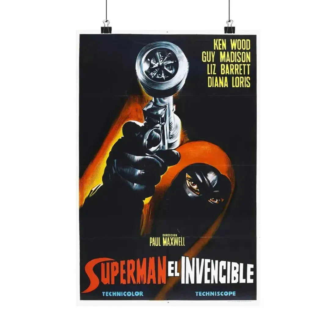 INVINCIBLE SUPERMAN (SUPERARGO) 1968 - Paper Movie Poster 12″ x 18″ Matte - The Sticker Space