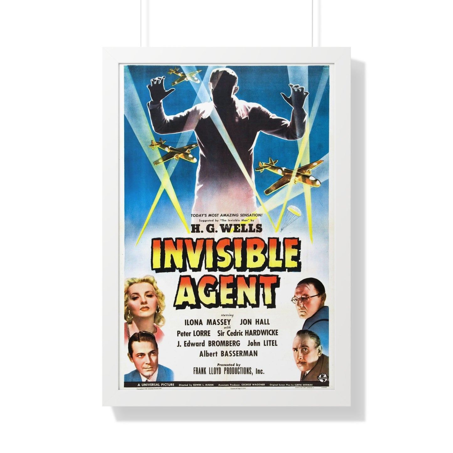 INVISIBLE AGENT 1942 - Framed Movie Poster-20" x 30"-The Sticker Space