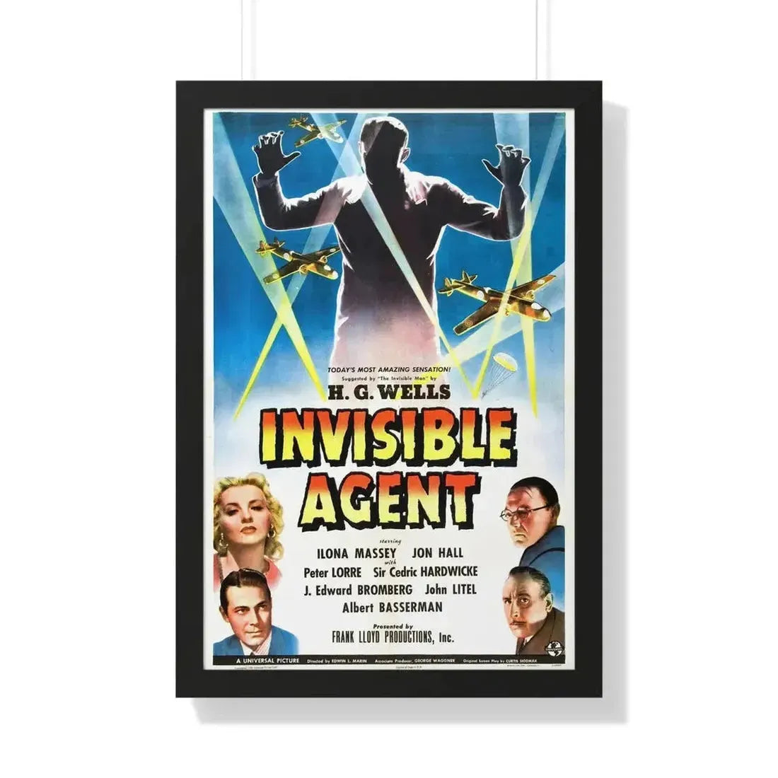 INVISIBLE AGENT 1942 - Framed Movie Poster - The Sticker Space