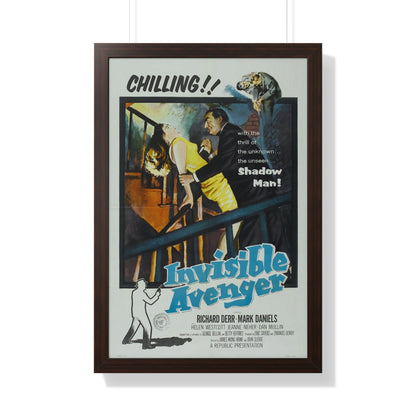 INVISIBLE AVENGER 1958 - Framed Movie Poster-20" x 30"-The Sticker Space