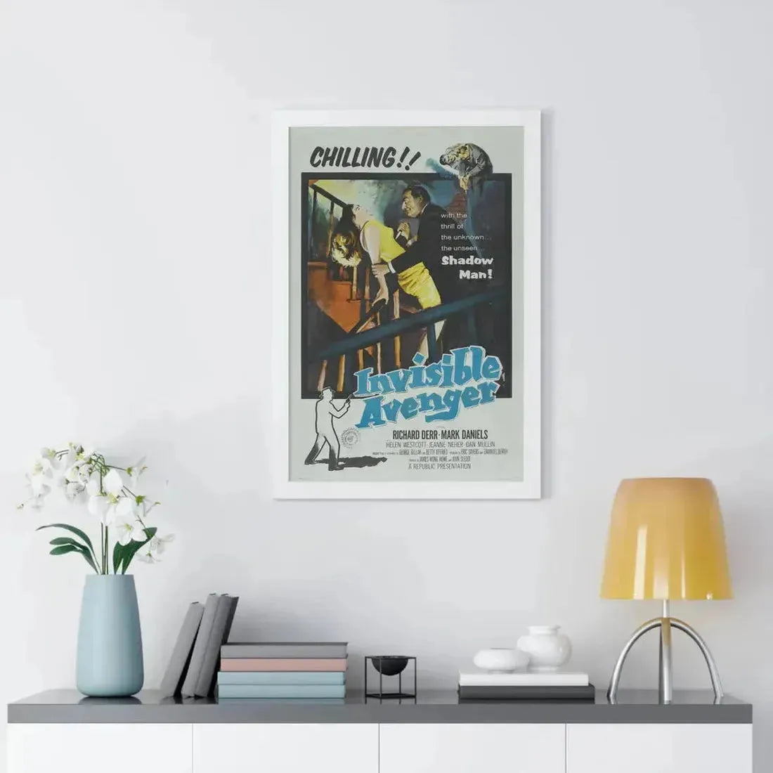 INVISIBLE AVENGER 1958 - Framed Movie Poster - The Sticker Space