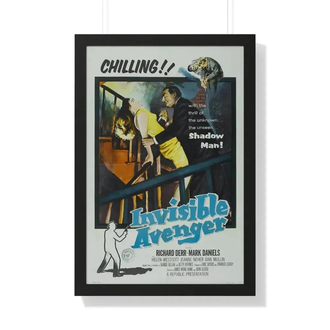 INVISIBLE AVENGER 1958 - Framed Movie Poster - The Sticker Space