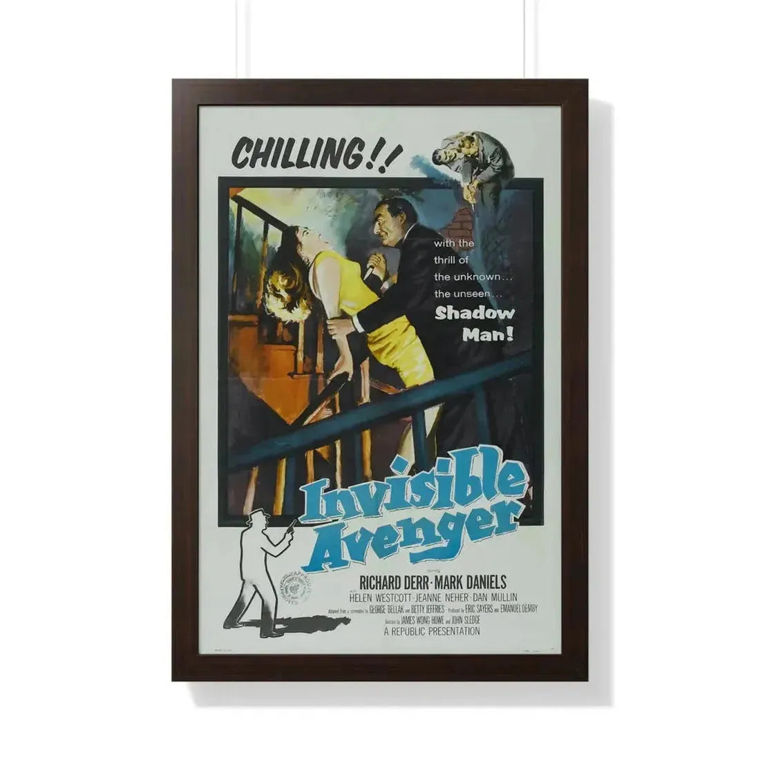 INVISIBLE AVENGER 1958 - Framed Movie Poster - The Sticker Space