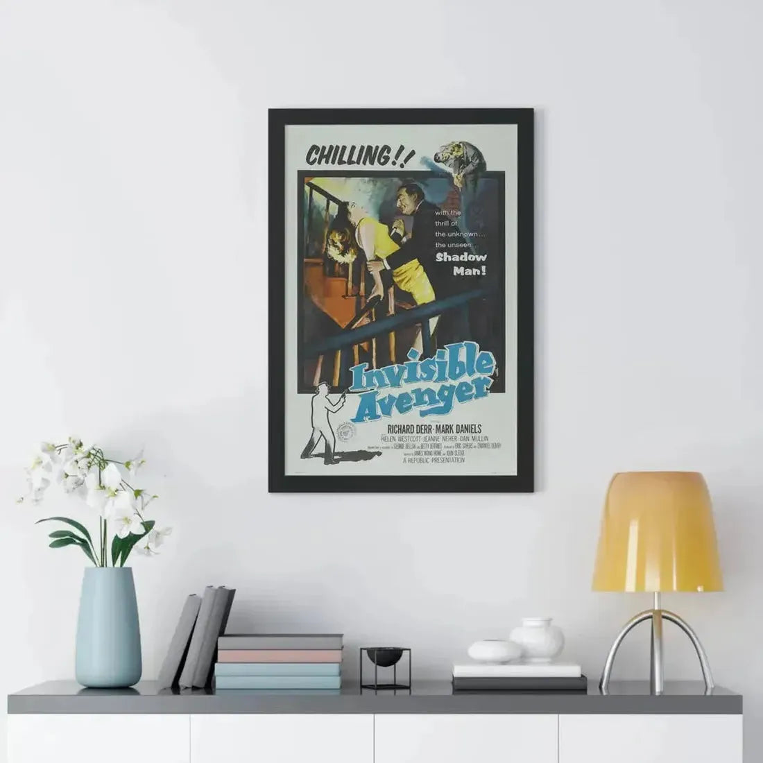 INVISIBLE AVENGER 1958 - Framed Movie Poster - The Sticker Space