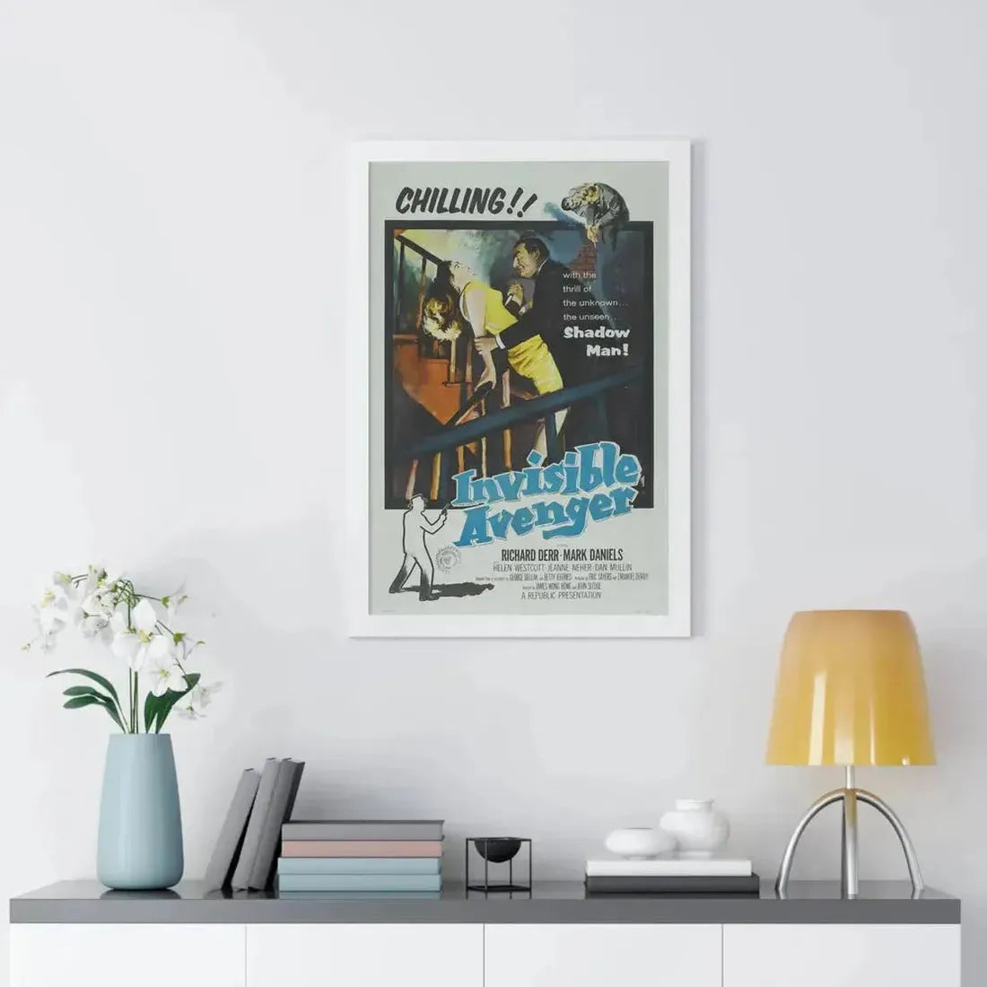 INVISIBLE AVENGER 1958 - Framed Movie Poster - The Sticker Space