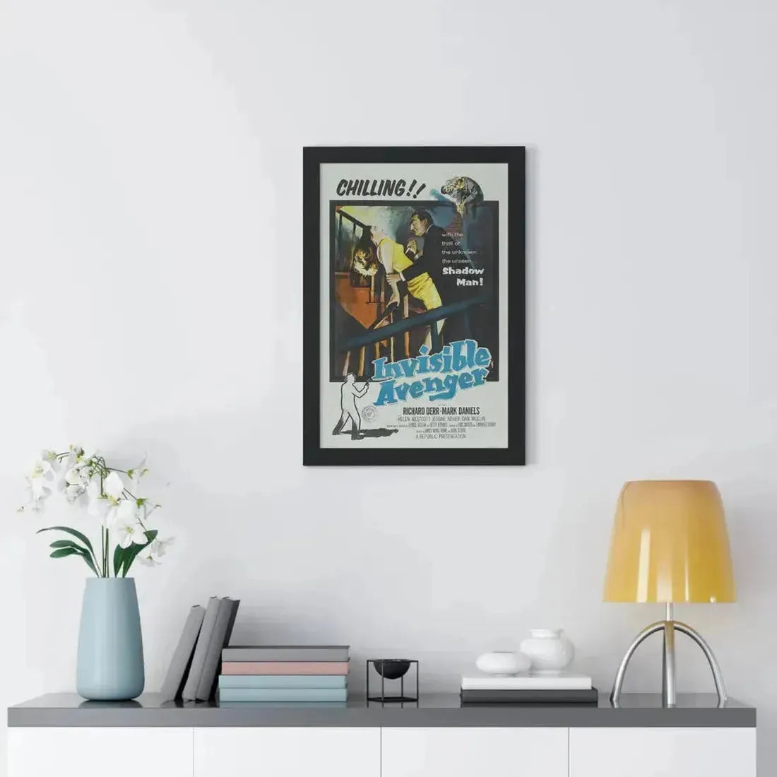 INVISIBLE AVENGER 1958 - Framed Movie Poster - The Sticker Space