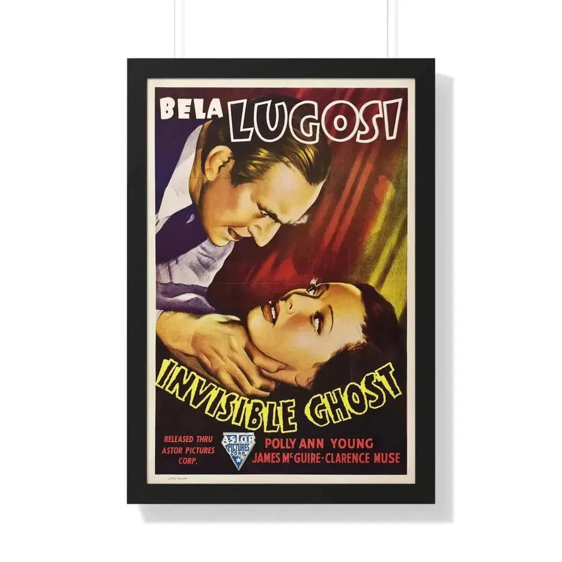 INVISIBLE GHOST 1941 - Framed Movie Poster 20" x 30" Black - The Sticker Space