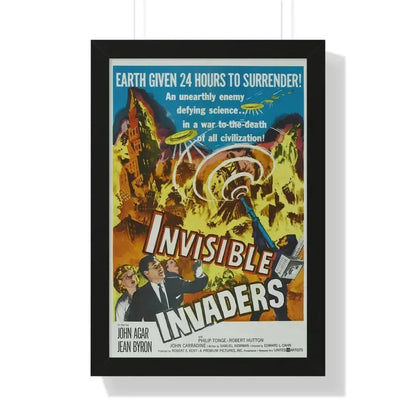 INVISIBLE INVADERS 1959 - Framed Movie Poster 16″ x 24″ Black - The Sticker Space