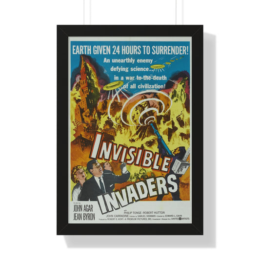 INVISIBLE INVADERS 1959 - Framed Movie Poster-16″ x 24″-The Sticker Space