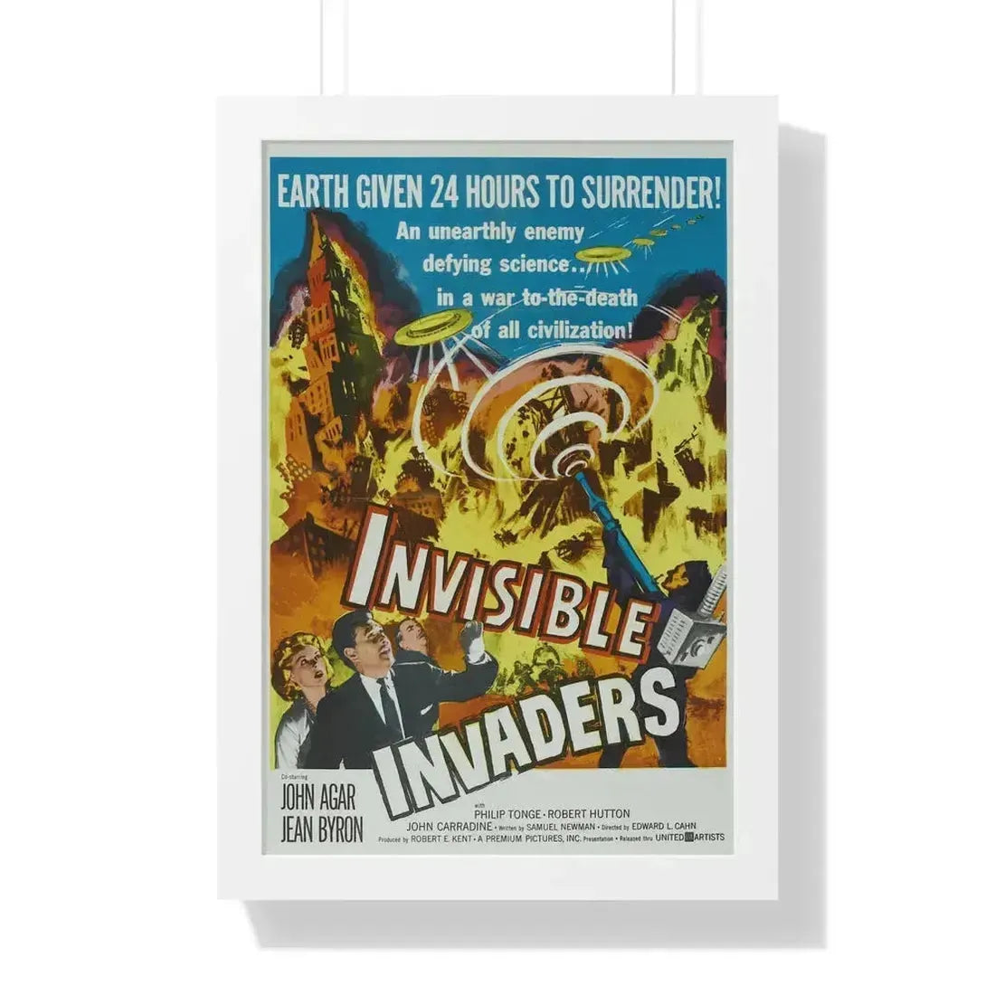 INVISIBLE INVADERS 1959 - Framed Movie Poster 16″ x 24″ White - The Sticker Space