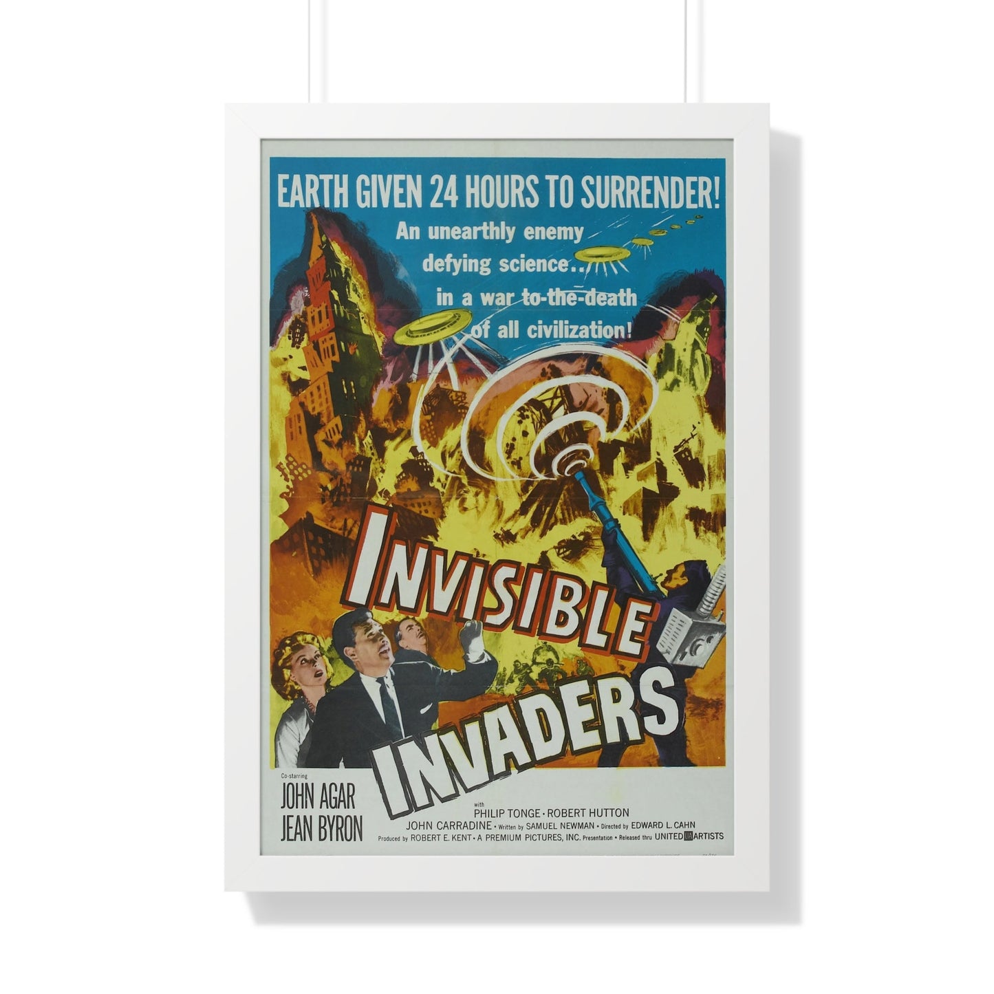 INVISIBLE INVADERS 1959 - Framed Movie Poster-20" x 30"-The Sticker Space