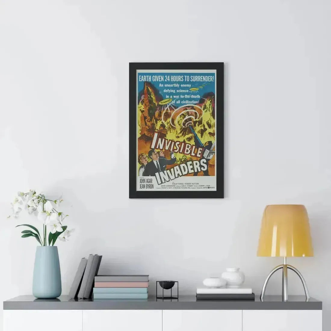 INVISIBLE INVADERS 1959 - Framed Movie Poster - The Sticker Space