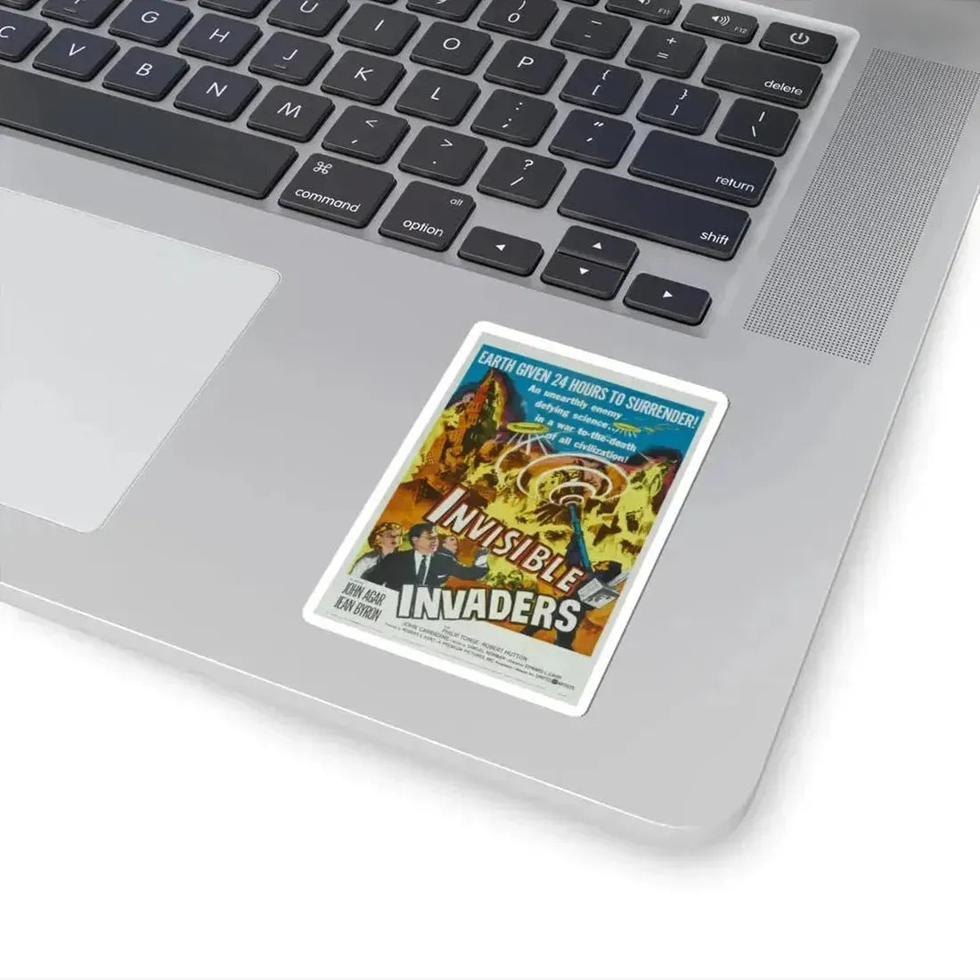 INVISIBLE INVADERS 1959 Movie Poster - STICKER Vinyl Kiss-Cut Decal - The Sticker Space