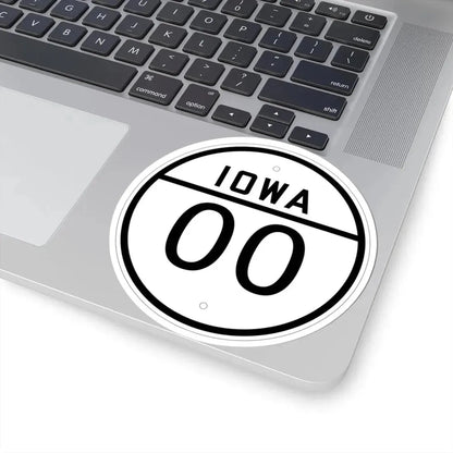 Iowa 00 1926 template (Iowa) (Road Sign) STICKER Vinyl Kiss-Cut Decal - The Sticker Space