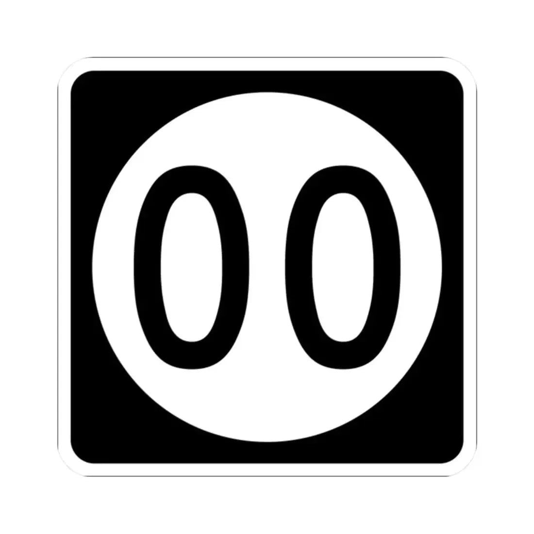 Iowa 00 (Iowa) (Road Sign) STICKER Vinyl Kiss-Cut Decal 2 Inch White - The Sticker Space