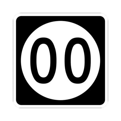 Iowa 00 (Iowa) (Road Sign) STICKER Vinyl Kiss-Cut Decal 2 Inch White - The Sticker Space