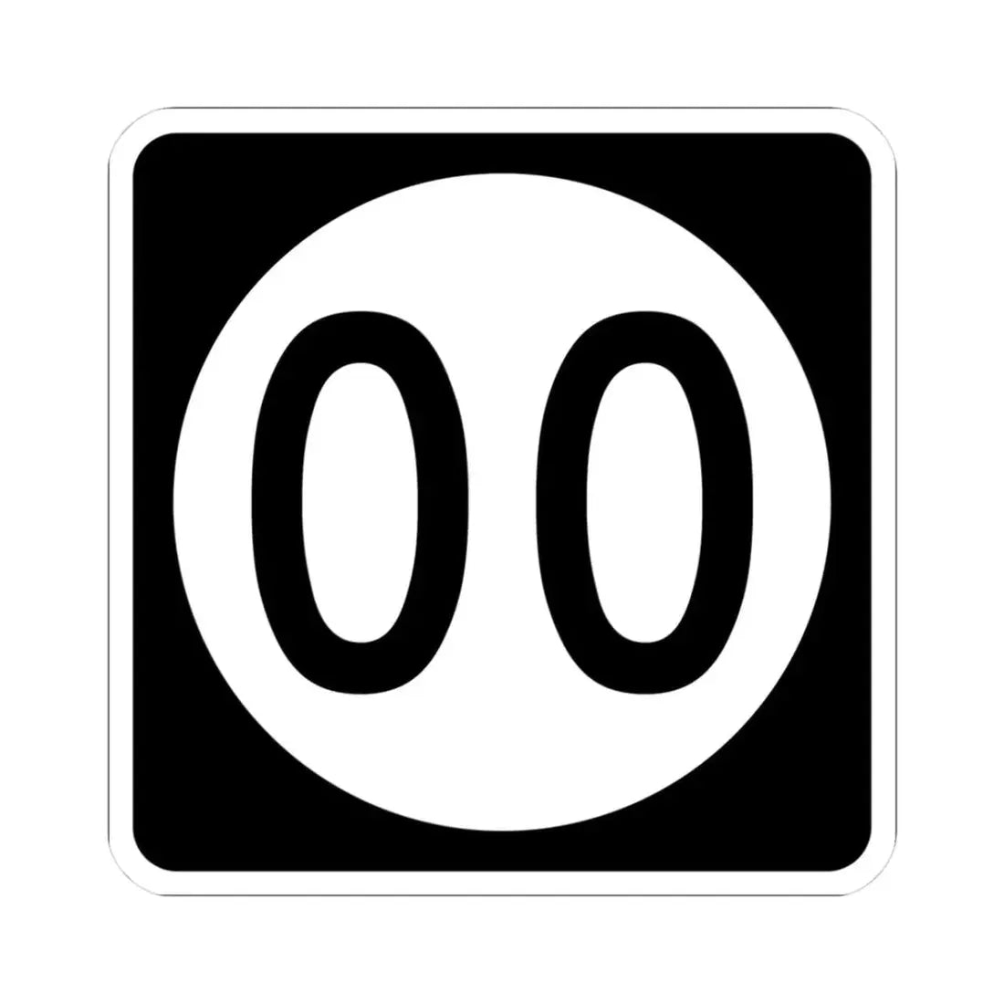 Iowa 00 (Iowa) (Road Sign) STICKER Vinyl Kiss-Cut Decal 3 Inch White - The Sticker Space